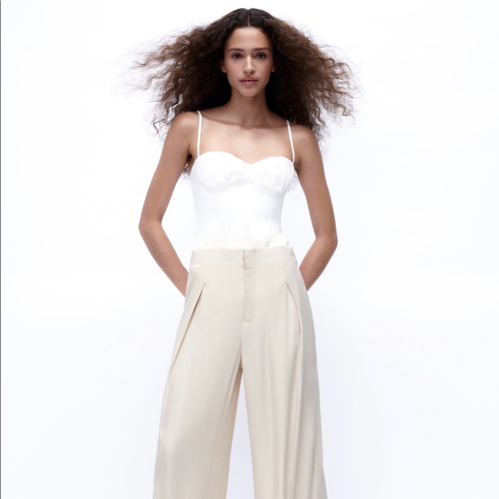 Zara Linen Corset Bodysuit - Picture 2 of 10